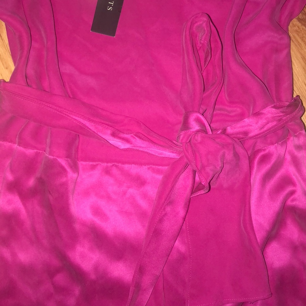 Talbots pink silk kimono dress - Picture 7 of 8